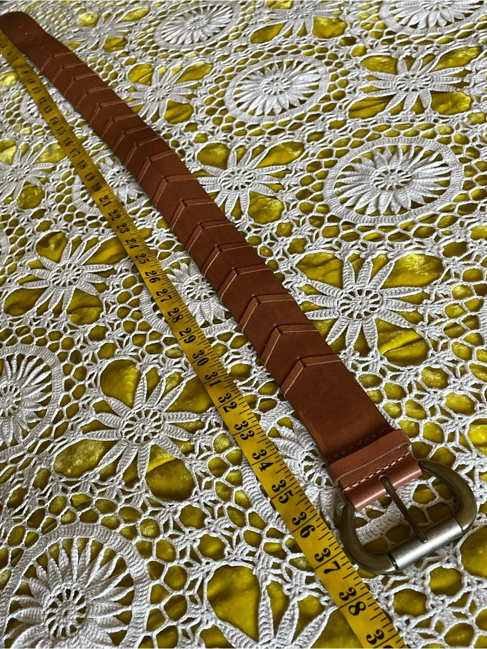 Vintage brown leather belt